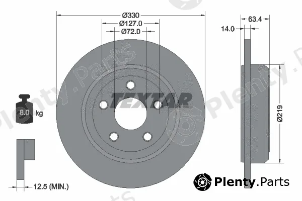 Textar 92274703 — Brake Disc PRO