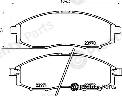 Textar 2397004 — Brake Pad Set, disc brake