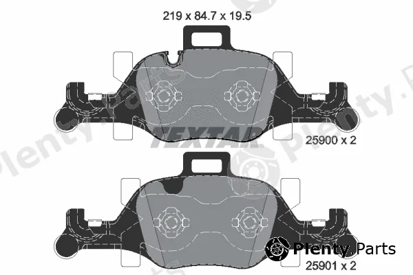 Textar 2590001 — Brake Pad Set, disc brake