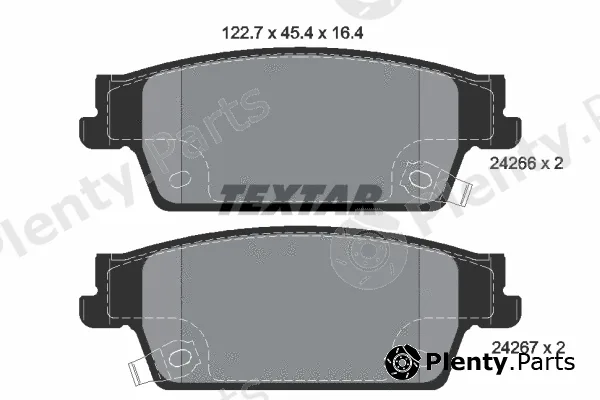 Textar 2426601 — Brake Pad Set, disc brake Q+