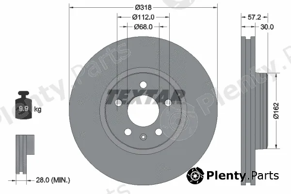 Textar 92282705 — Brake Disc PRO+