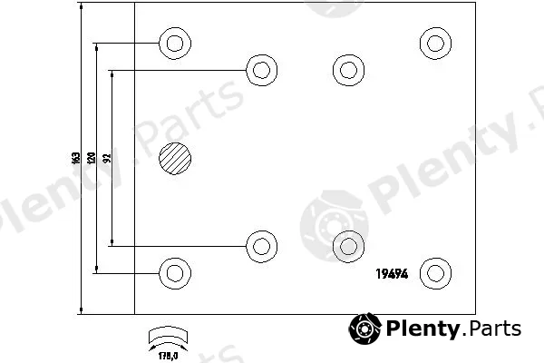 Textar 1949402 — Brake Lining Kit, drum brake