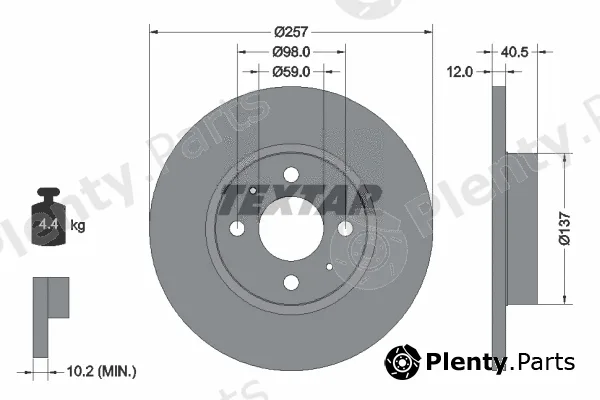 Textar 92236703 — Brake Disc PRO