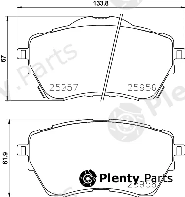 Textar 2595601 — Brake Pad Set, disc brake