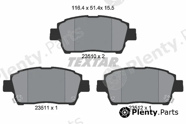 Textar 2351002 — Brake Pad Set, disc brake