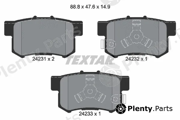 Textar 2423101 — Brake Pad Set, disc brake