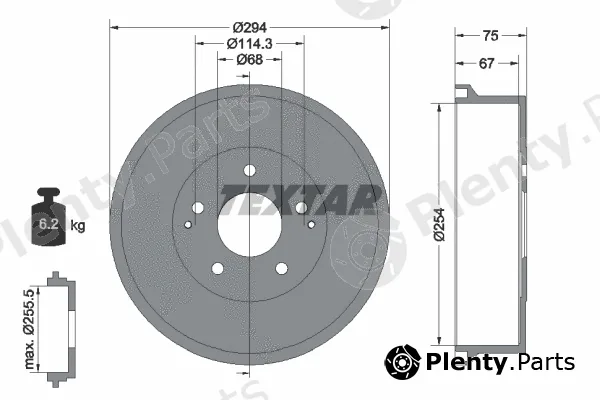 Textar 94023400 — Brake Drum
