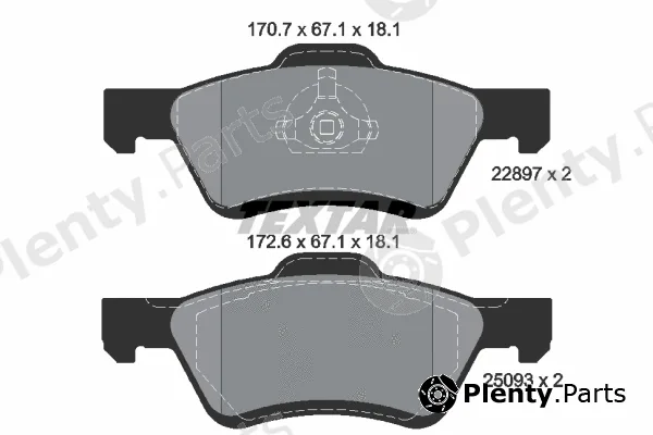 Textar 2289701 — Brake Pad Set, disc brake Q+