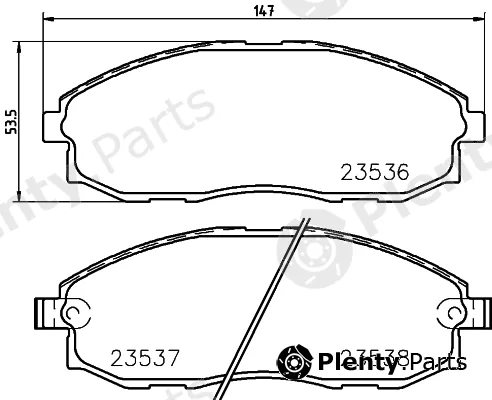 Textar 2353603 — Brake Pad Set, disc brake