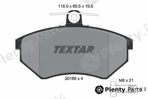 Textar 2016804 — Brake Pad Set, disc brake Q+