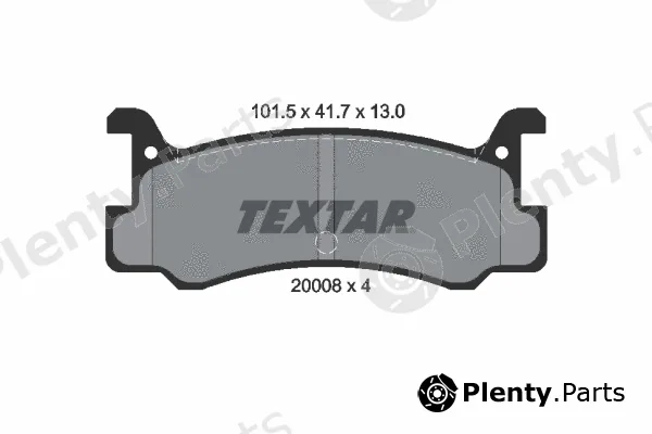 Textar 2000801 — Brake Pad Set, disc brake