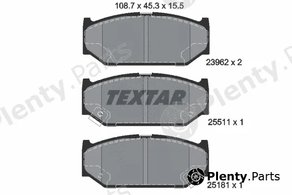 Textar 2396201 — Brake Pad Set, disc brake Q+