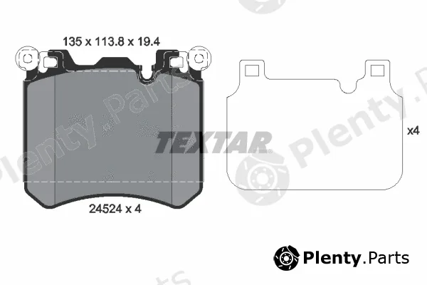 Textar 2452401 — Brake Pad Set, disc brake Q+