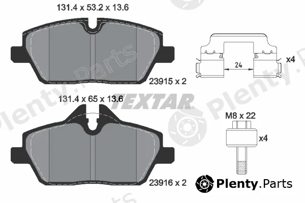Textar 2391508 — Brake Pad Set, disc brake Q+