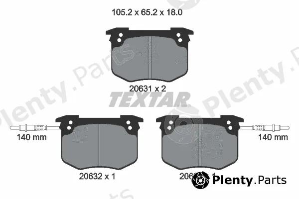 Textar 2063101 — Brake Pad Set, disc brake