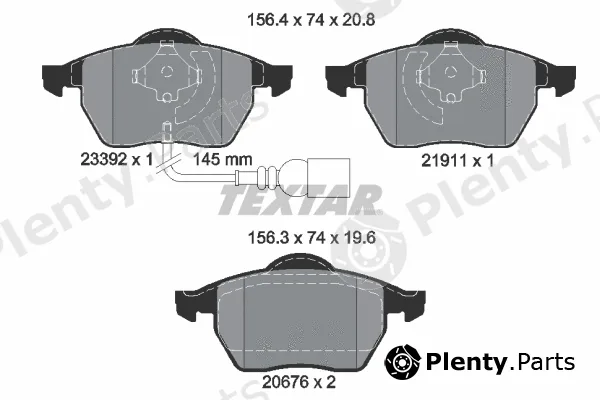 Textar 2339201 — Brake Pad Set, disc brake Q+