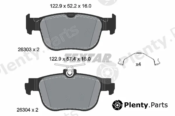 Textar 2630303 — Brake Pad Set, disc brake Q+