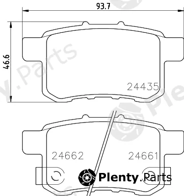 Textar 2443503 — Brake Pad Set, disc brake