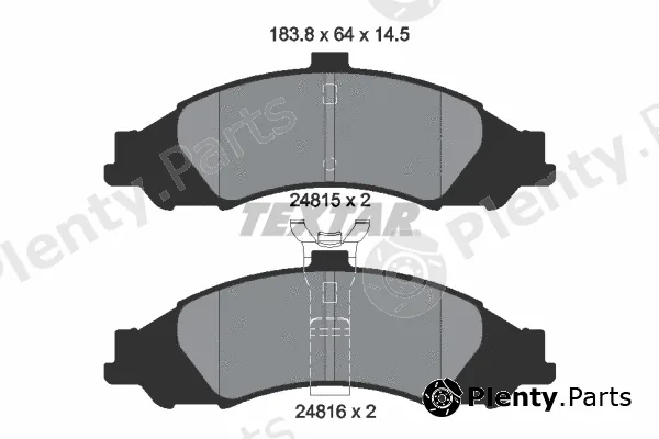 Textar 2481501 — Brake Pad Set, disc brake