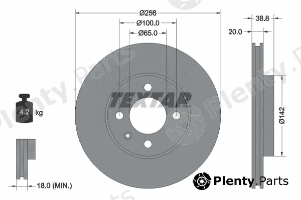 Textar 92036800 — Brake Disc