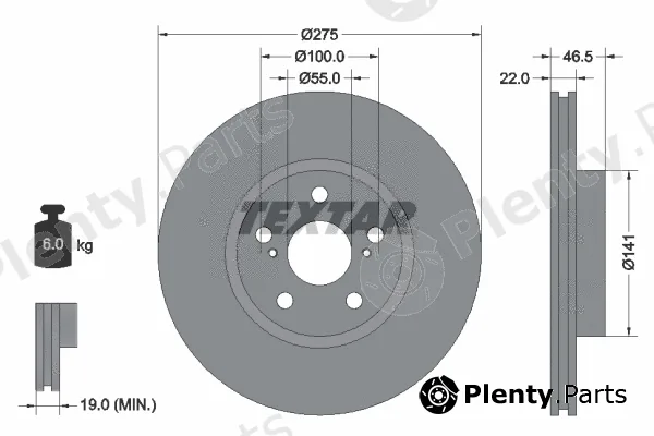 Textar 92199300 — Brake Disc