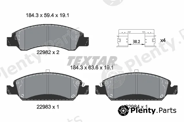 Textar 2298201 — Brake Pad Set, disc brake