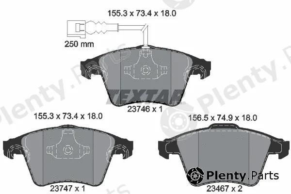 Textar 2374601 — Brake Pad Set, disc brake Q+