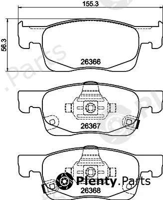 Textar 2636601 — Brake Pad Set, disc brake Q+