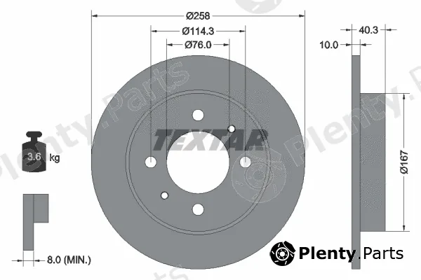 Textar 92117100 — Brake Disc