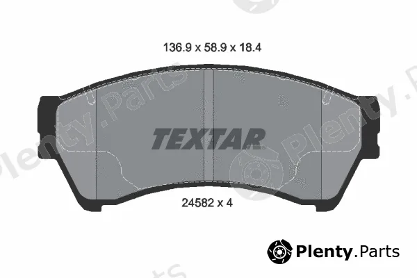 Textar 2458201 — Brake Pad Set, disc brake Q+