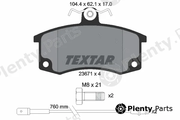 Textar 2367101 — Brake Pad Set, disc brake