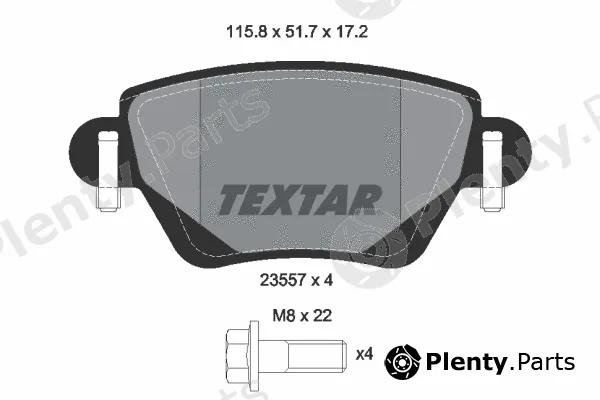 Textar 2355701 — Brake Pad Set, disc brake Q+