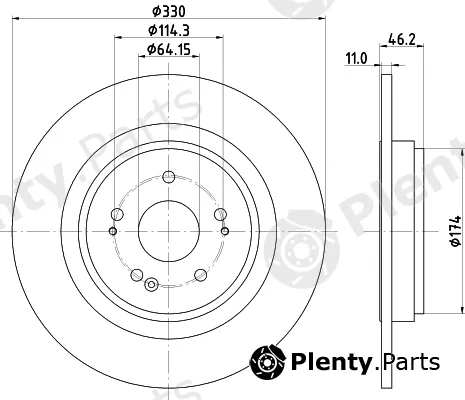 Textar 92336303 — Brake Disc PRO