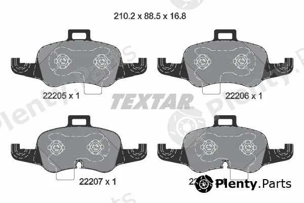 Textar 2220501 — Brake Pad Set, disc brake