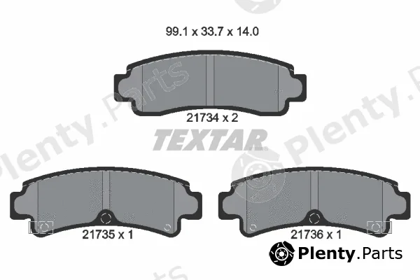 Textar 2173401 — Brake Pad Set, disc brake
