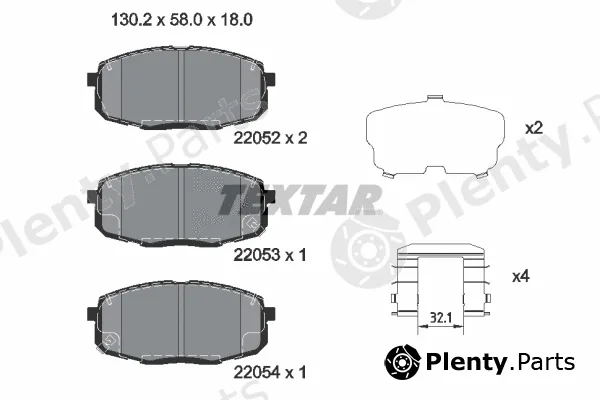 Textar 2205201 — Brake Pad Set, disc brake Q+