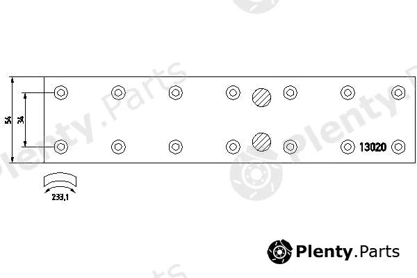 Textar 1302001 — Brake Lining Kit, drum brake