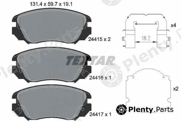 Textar 2441501 — Brake Pad Set, disc brake