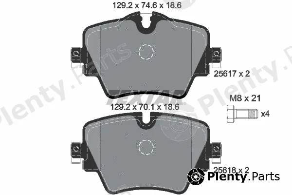 Textar 2561701 — Brake Pad Set, disc brake Q+