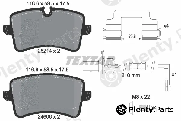 Textar 2521413 — Brake Pad Set, disc brake Q+