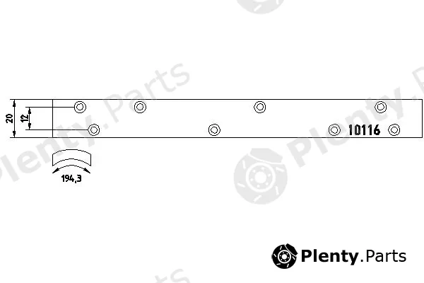 Textar 10116 — Brake Lining, drum brake