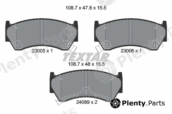 Textar 2300501 — Brake Pad Set, disc brake