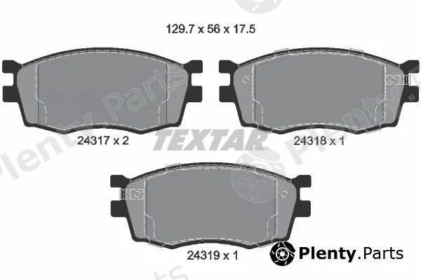 Textar 2431701 — Brake Pad Set, disc brake Q+