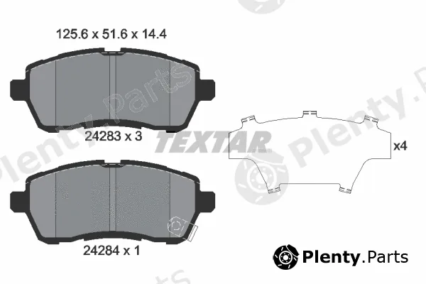 Textar 2428314 — Brake Pad Set, disc brake