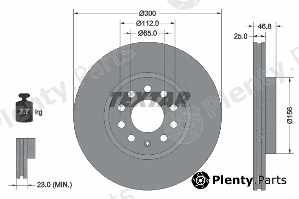 Textar 92333103 — Brake Disc PRO