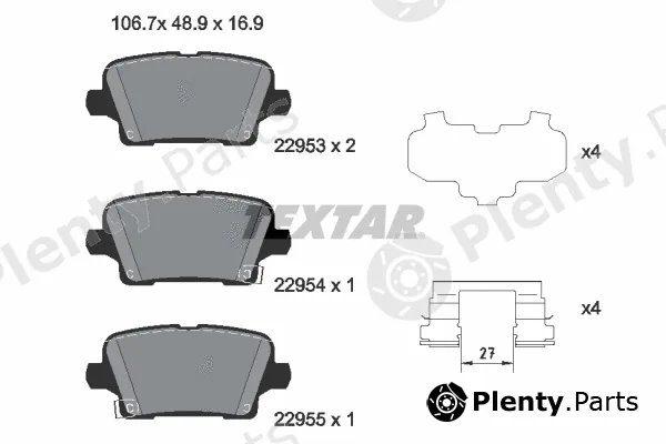 Textar 2295301 — Brake Pad Set, disc brake