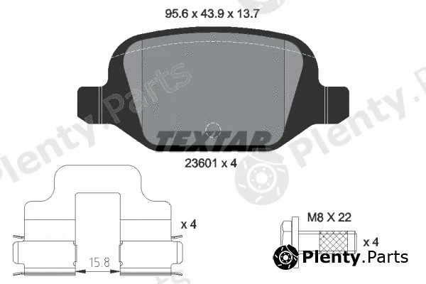 Textar 2360102 — Brake Pad Set, disc brake