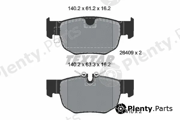 Textar 2640901 — Brake Pad Set, disc brake Q+