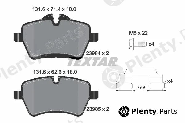 Textar 2398401 — Brake Pad Set, disc brake Q+