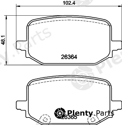 Textar 2636401 — Brake Pad Set, disc brake Q+